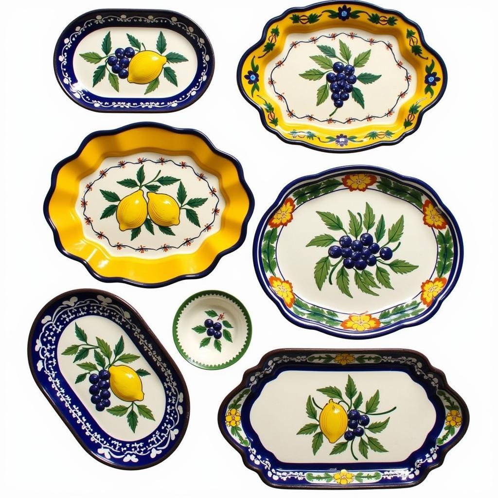 Hand-painted Italian Ceramic Serving Platters