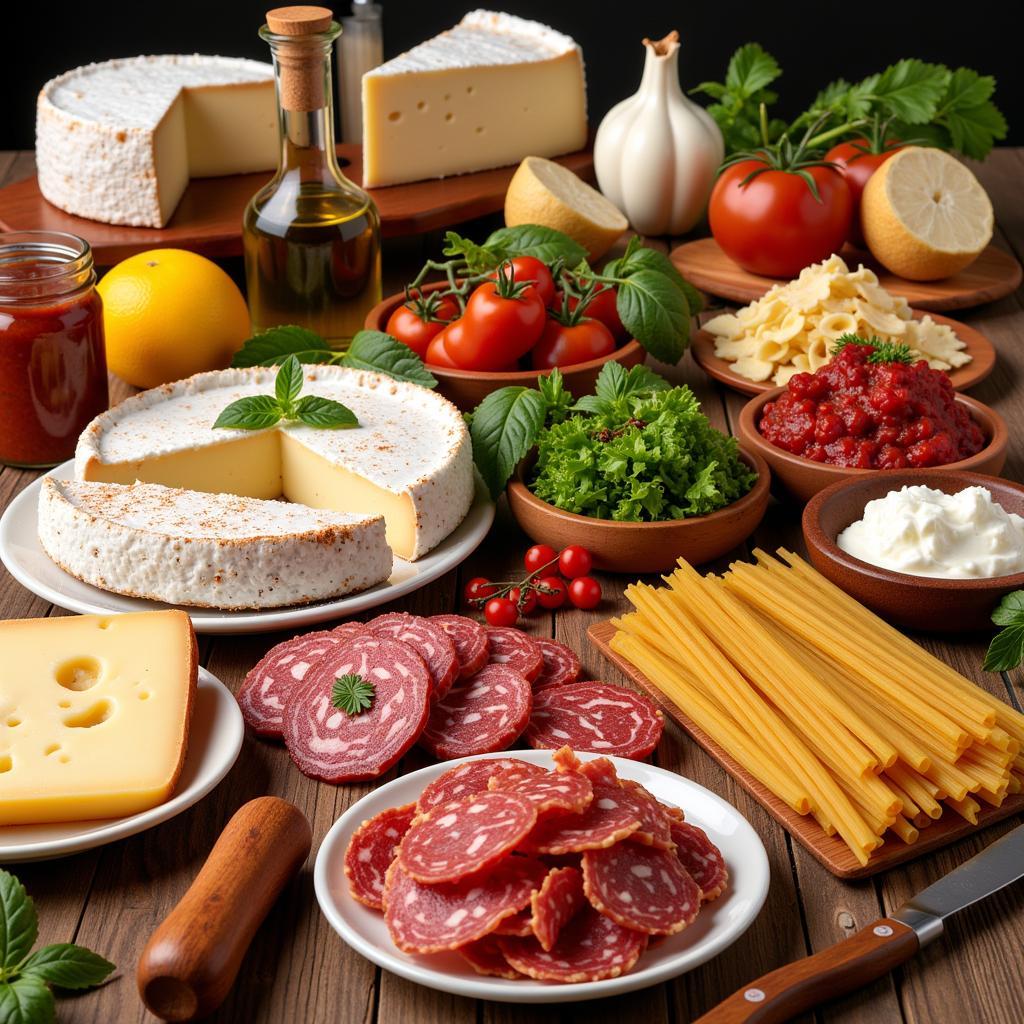 Variety of Italian Food Imports