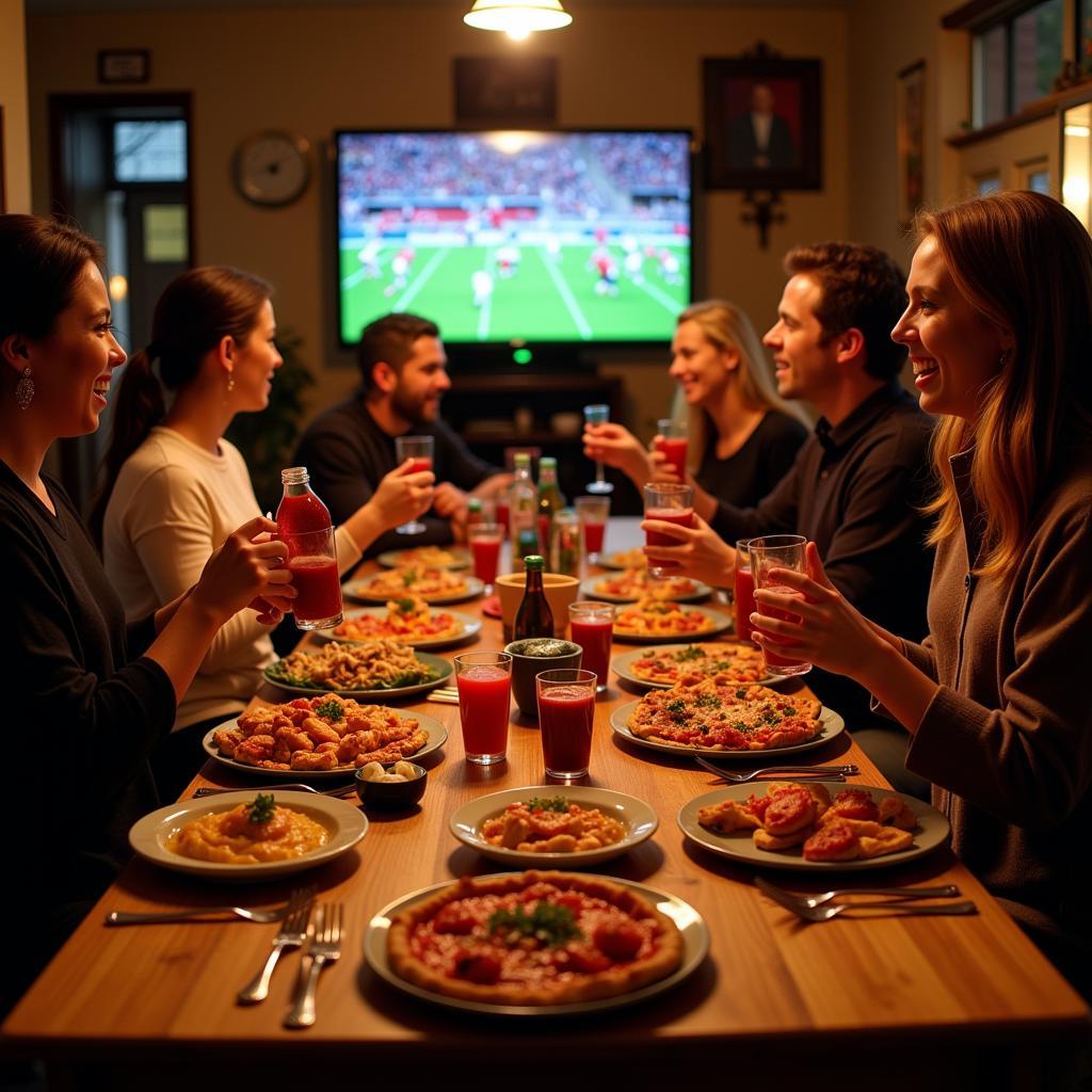 Italian Super Bowl Party Setting