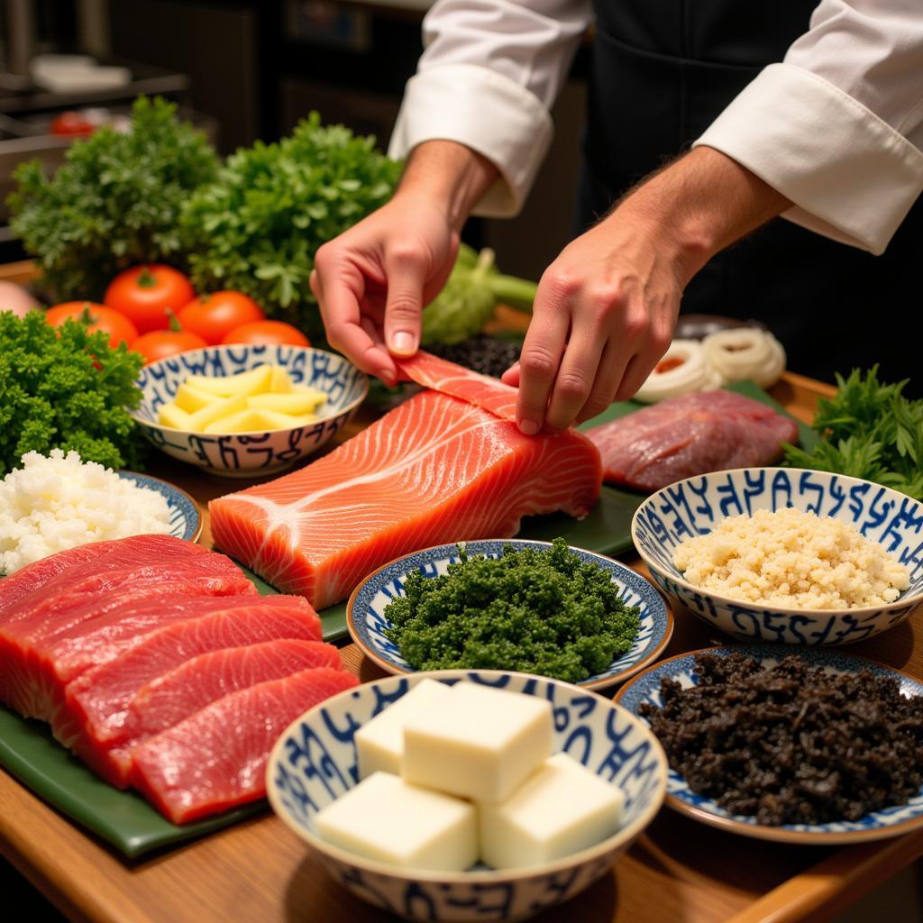 Fresh Ingredients for Japanese Cuisine