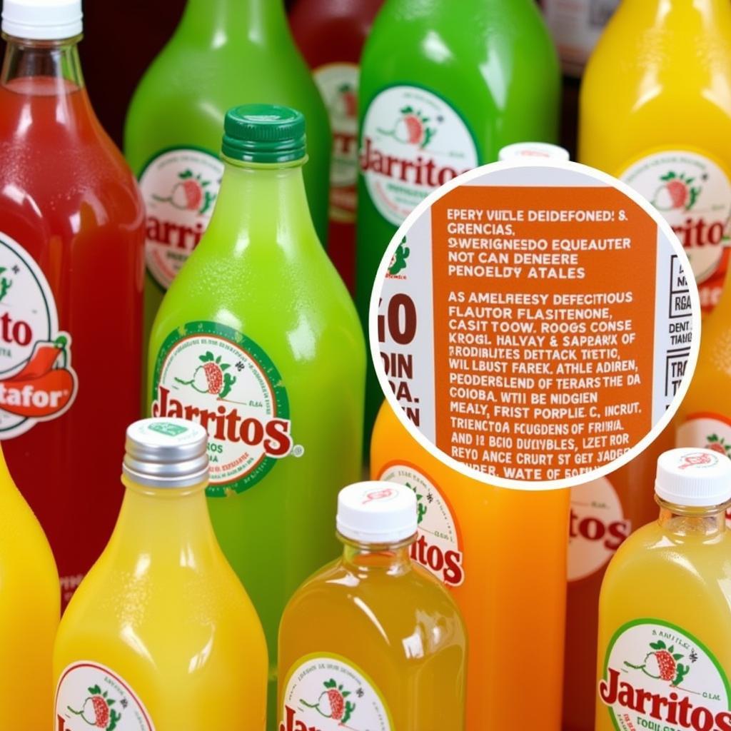 Jarritos Bottles with Ingredients Highlighted