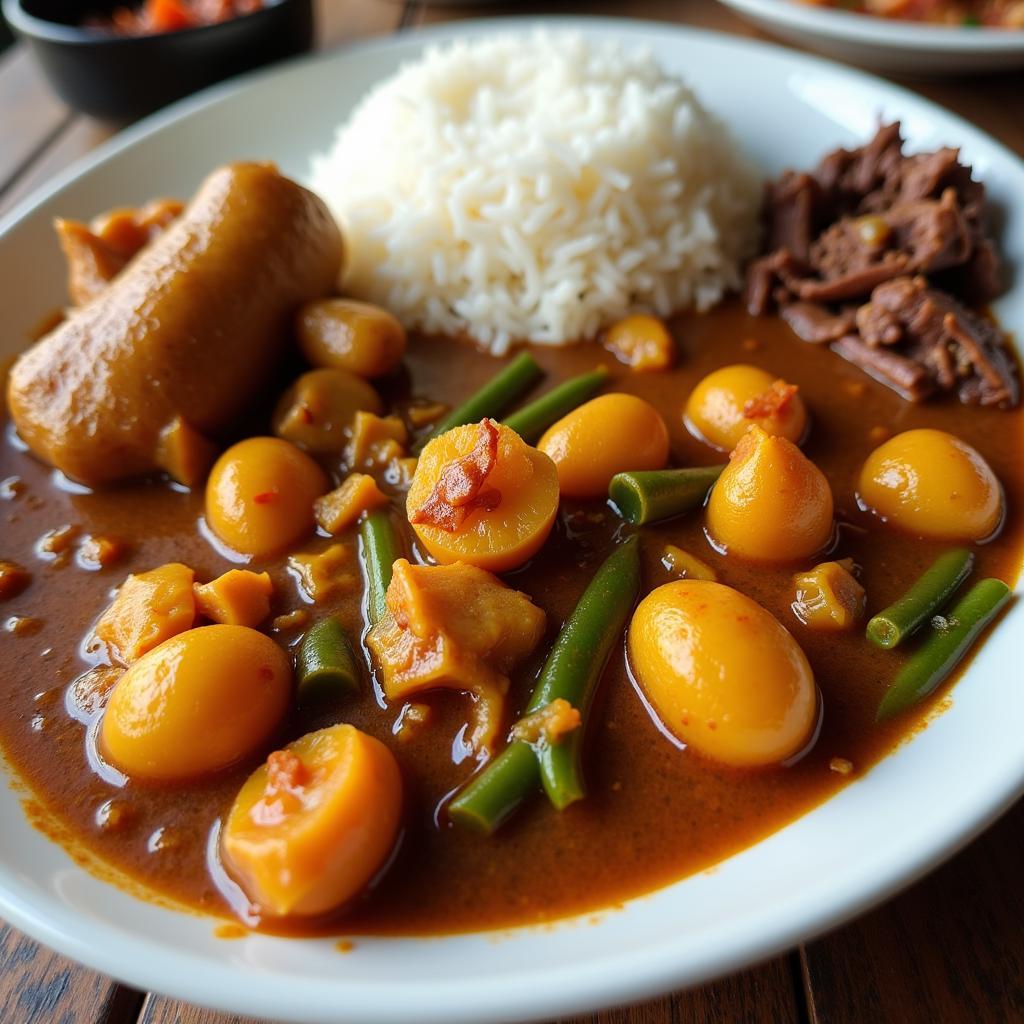 A plate of Javanese Gudeg