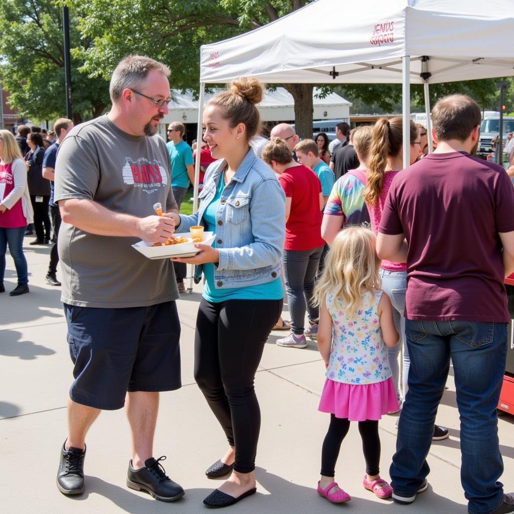 Families Enjoying the Jenks Food Truck Festival