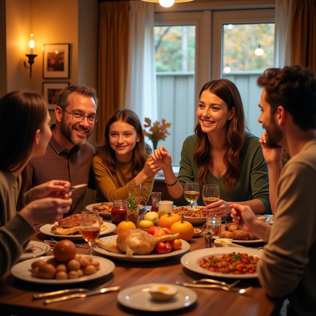 Family Gathering for Jewish Thanksgiving