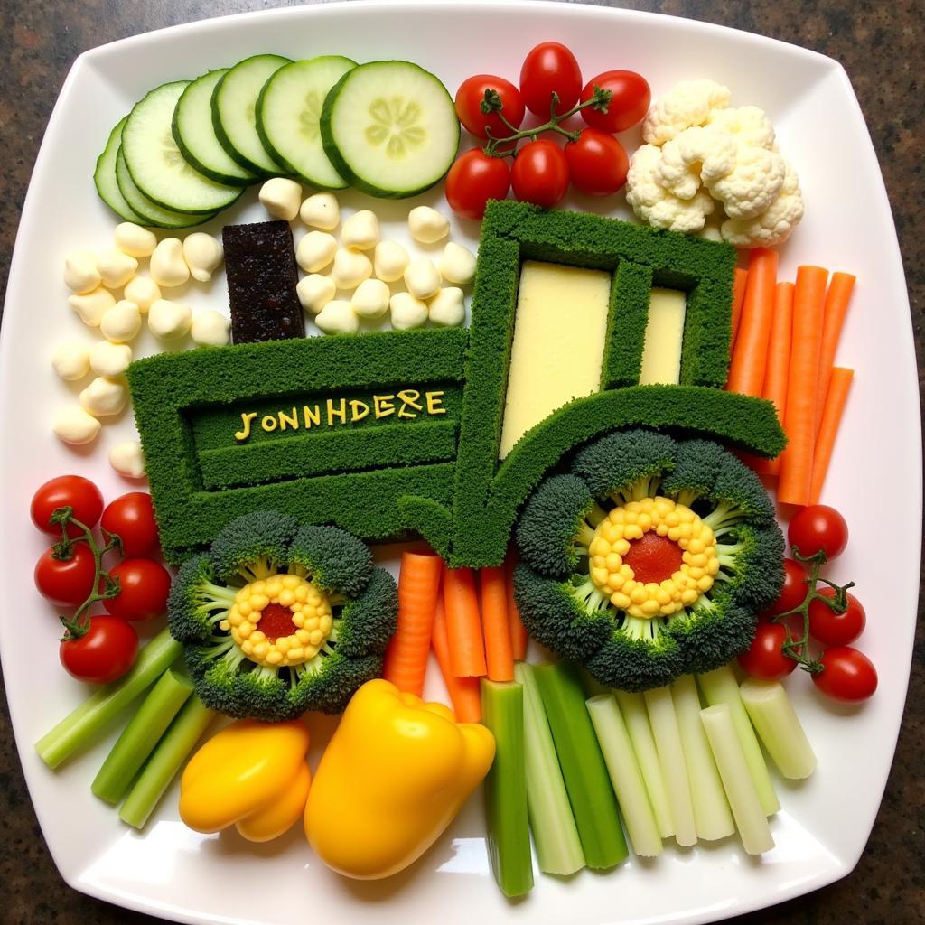 John Deere Tractor Veggie Platter