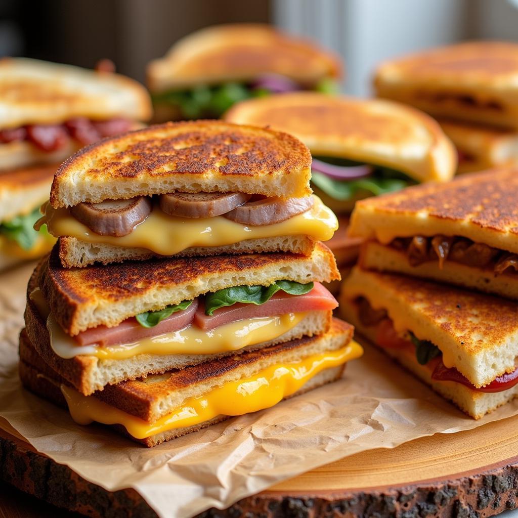 Variety of Kay Melts Grilled Cheese Sandwiches