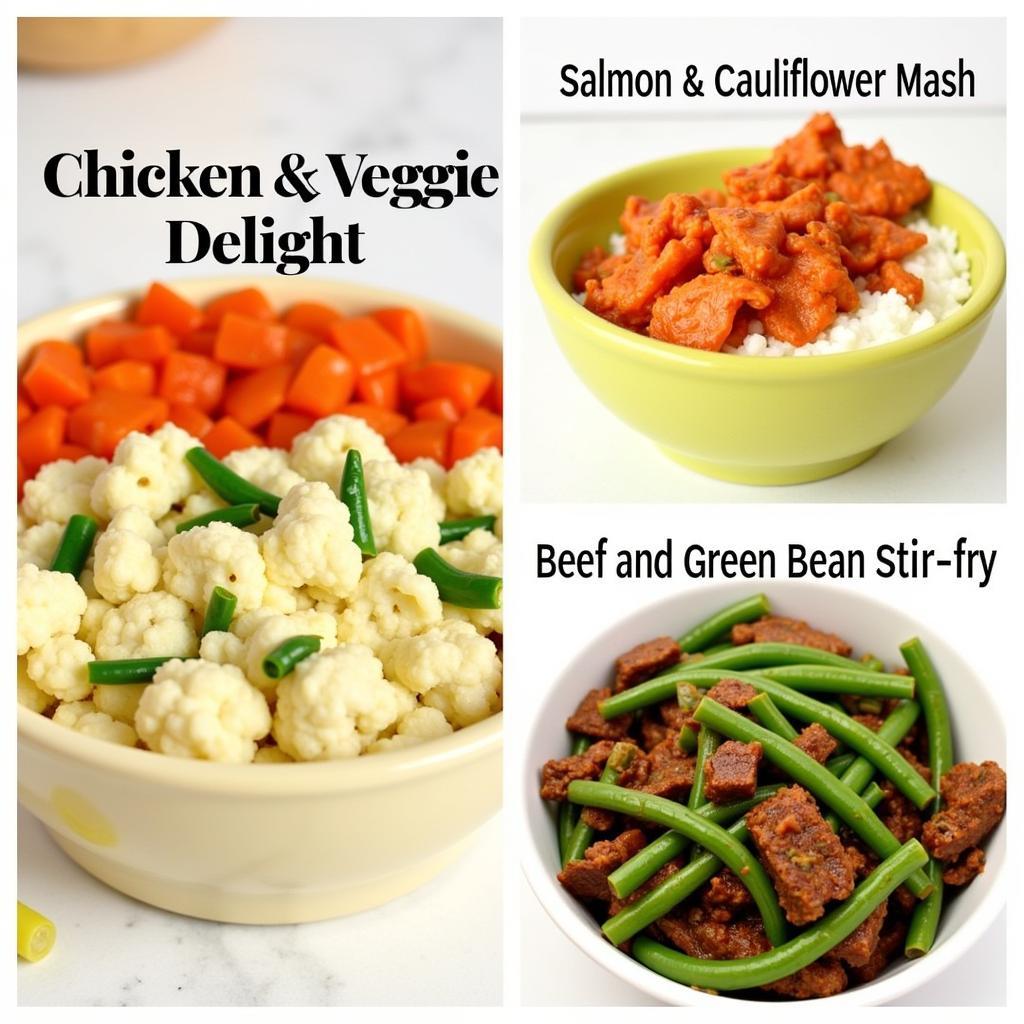 Delicious Keto Dog Food Recipes: Chicken and Veggie Delight, Salmon and Cauliflower Mash, Beef and Green Bean Stir-fry