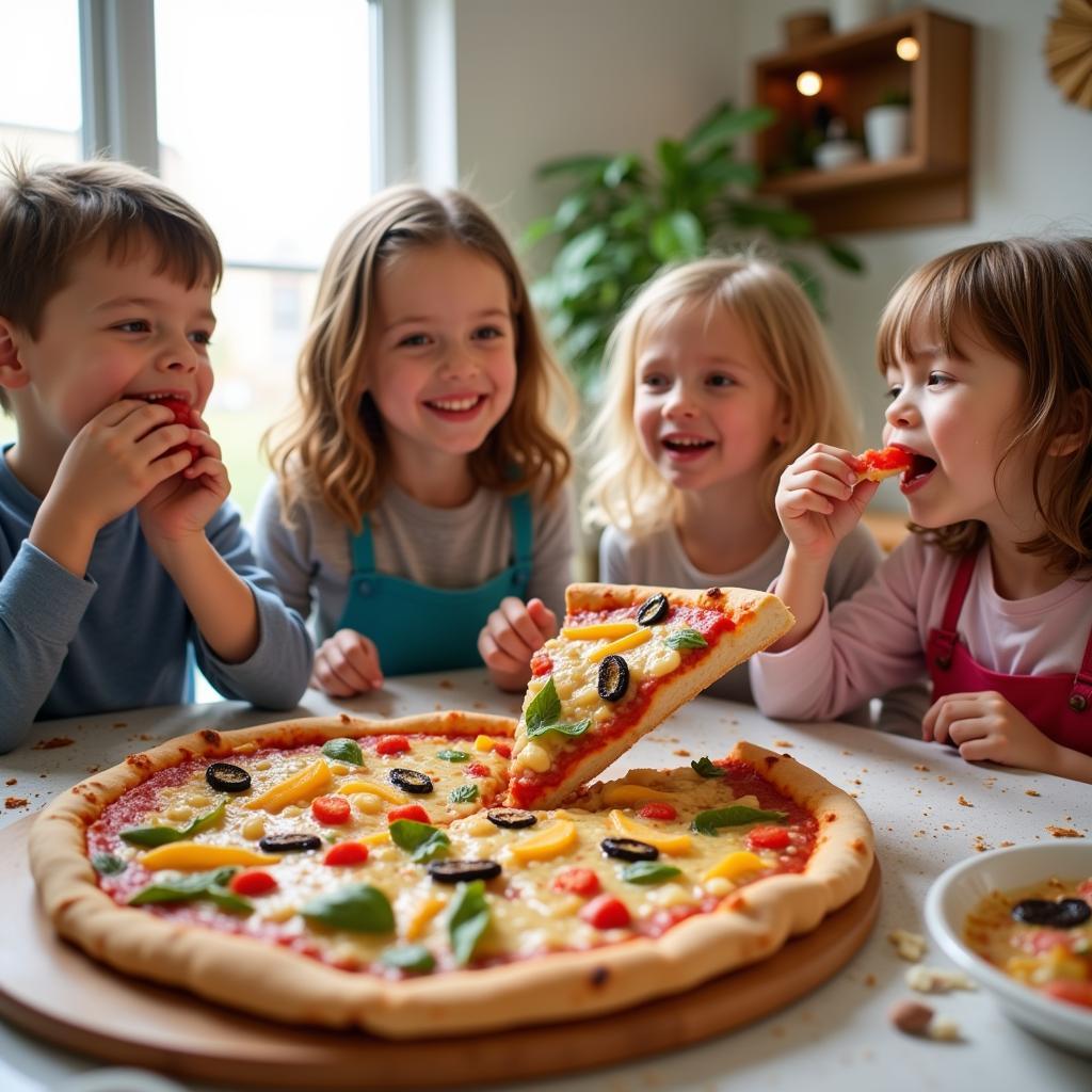 Kids Enjoying Gluten-Free Pizza