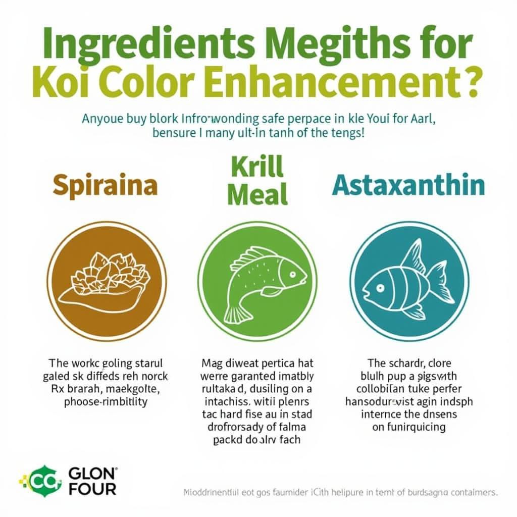 Koi Food Ingredients for a Color Boost