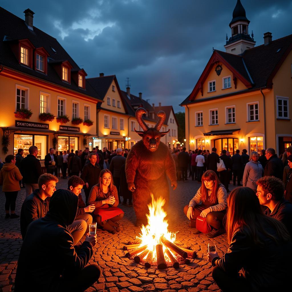 Krampusnacht Celebration Scene