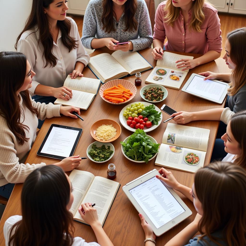 Ladies night menu planning with friends