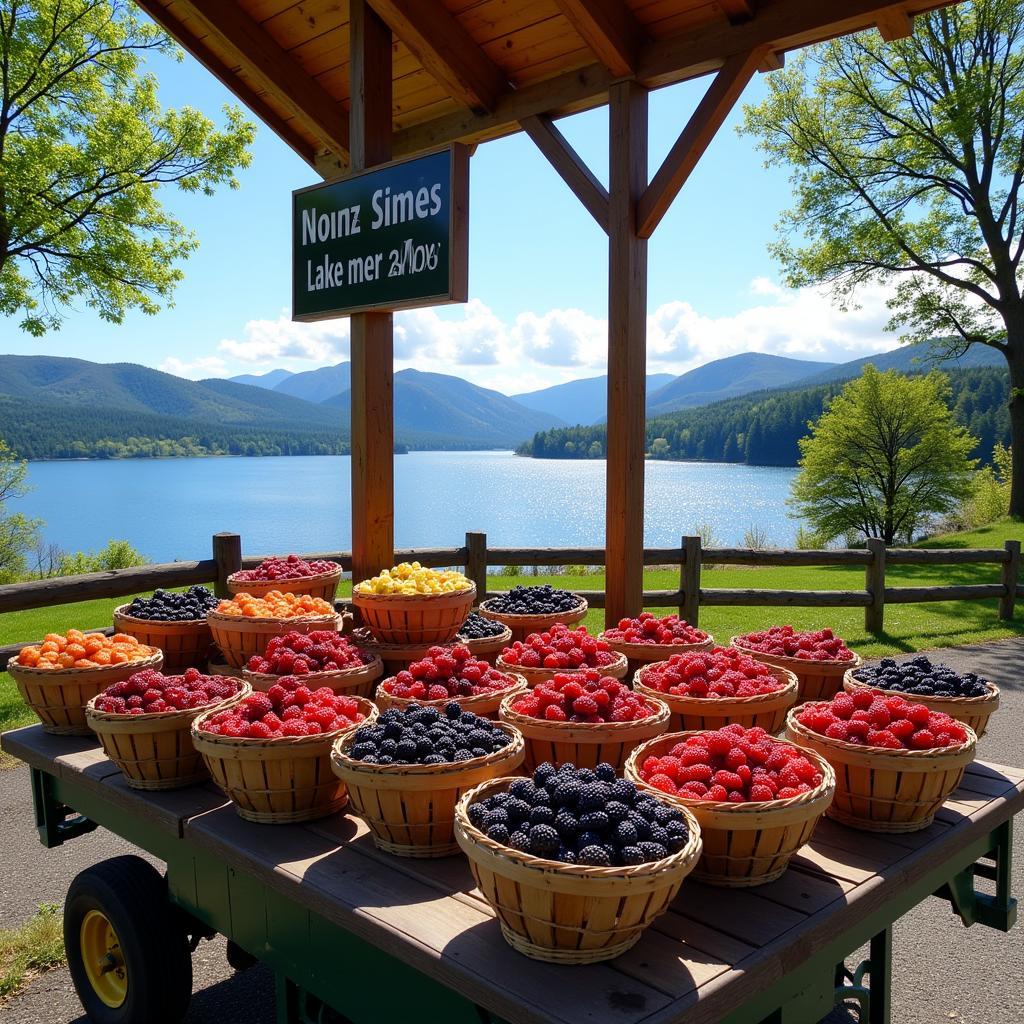 Fresh berries at a Lake Country roadside stand