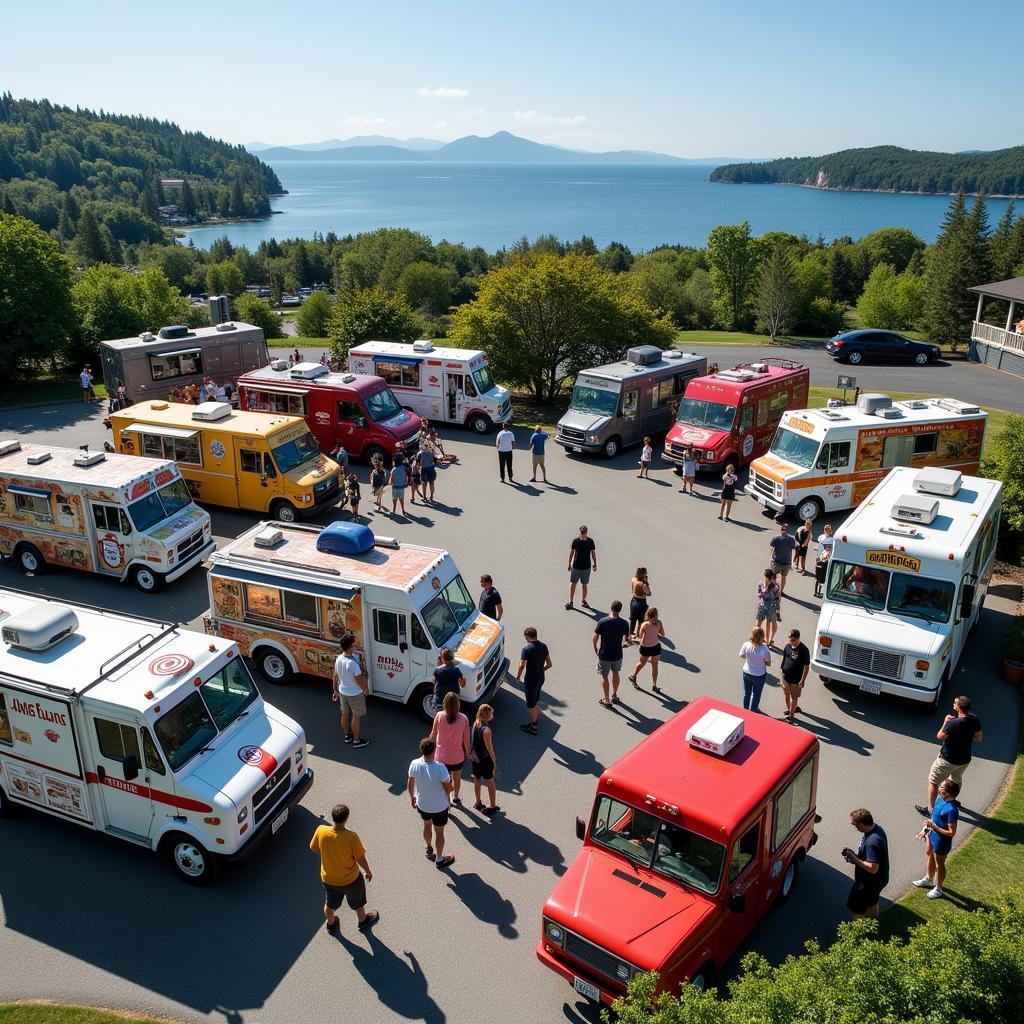 Variety of Food Trucks at Lake Luzerne