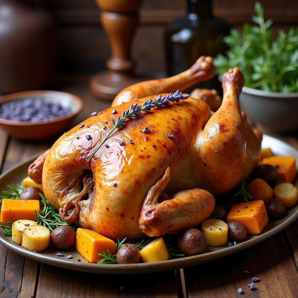 Lavender and Rosemary Roasted Chicken