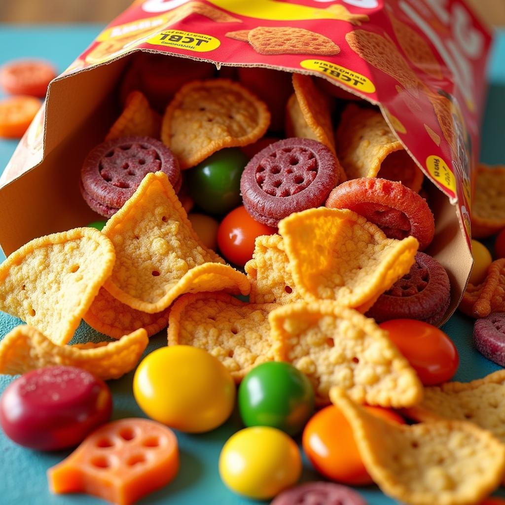 An assortment of snacks in a legendary foods variety pack, showcasing diverse flavors and textures.