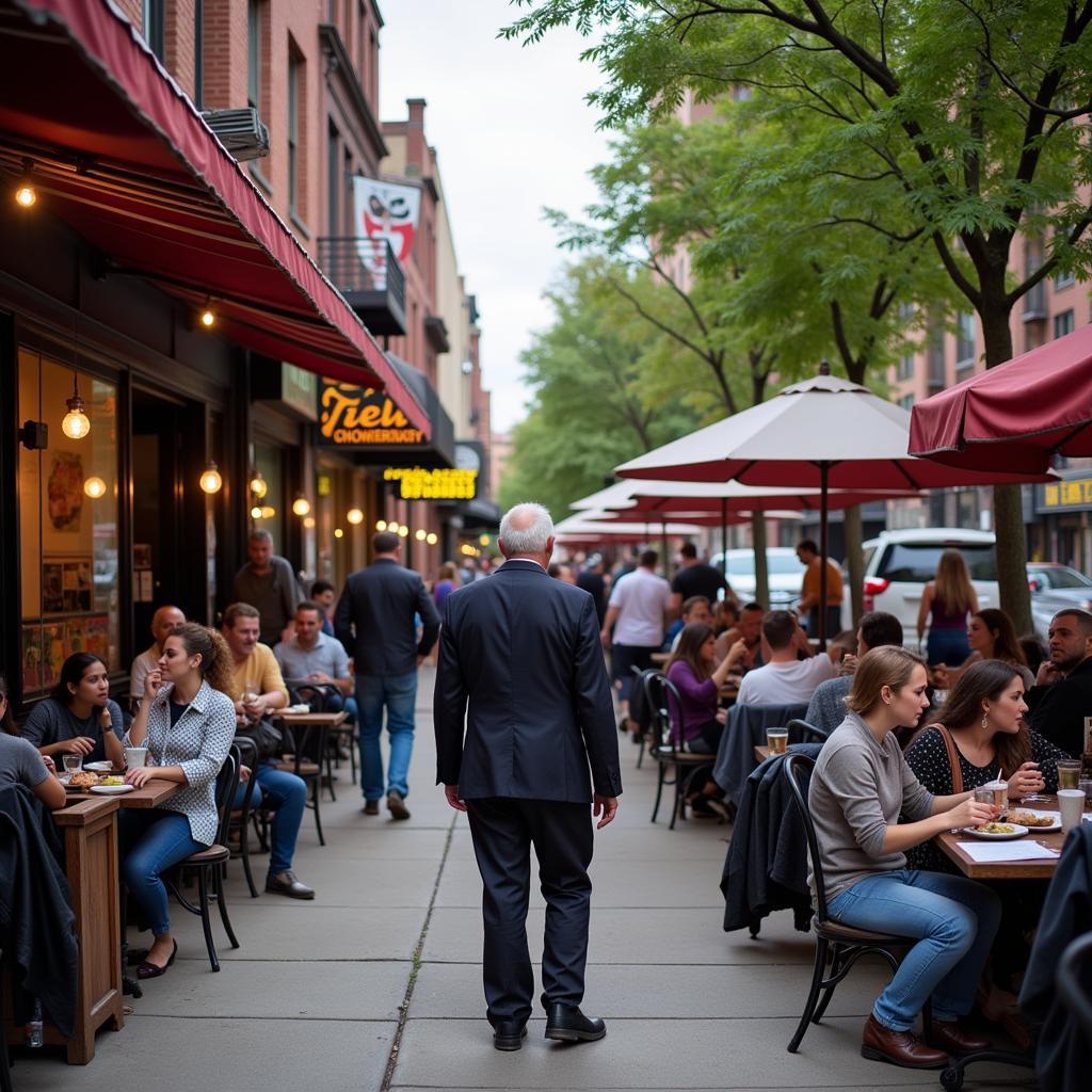 Outdoor Dining Experience on Lenox Ave