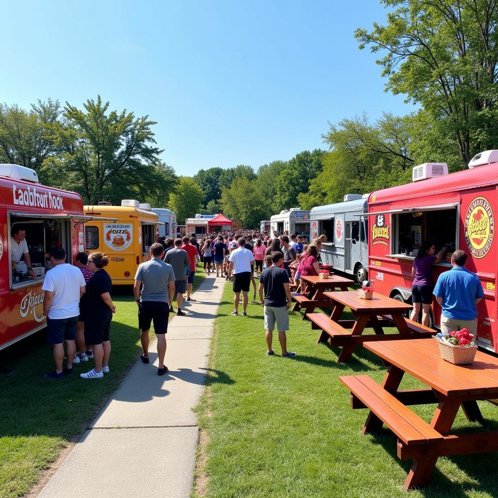 Food Trucks Offering Diverse Cuisine at Lexington KY Food Truck Friday