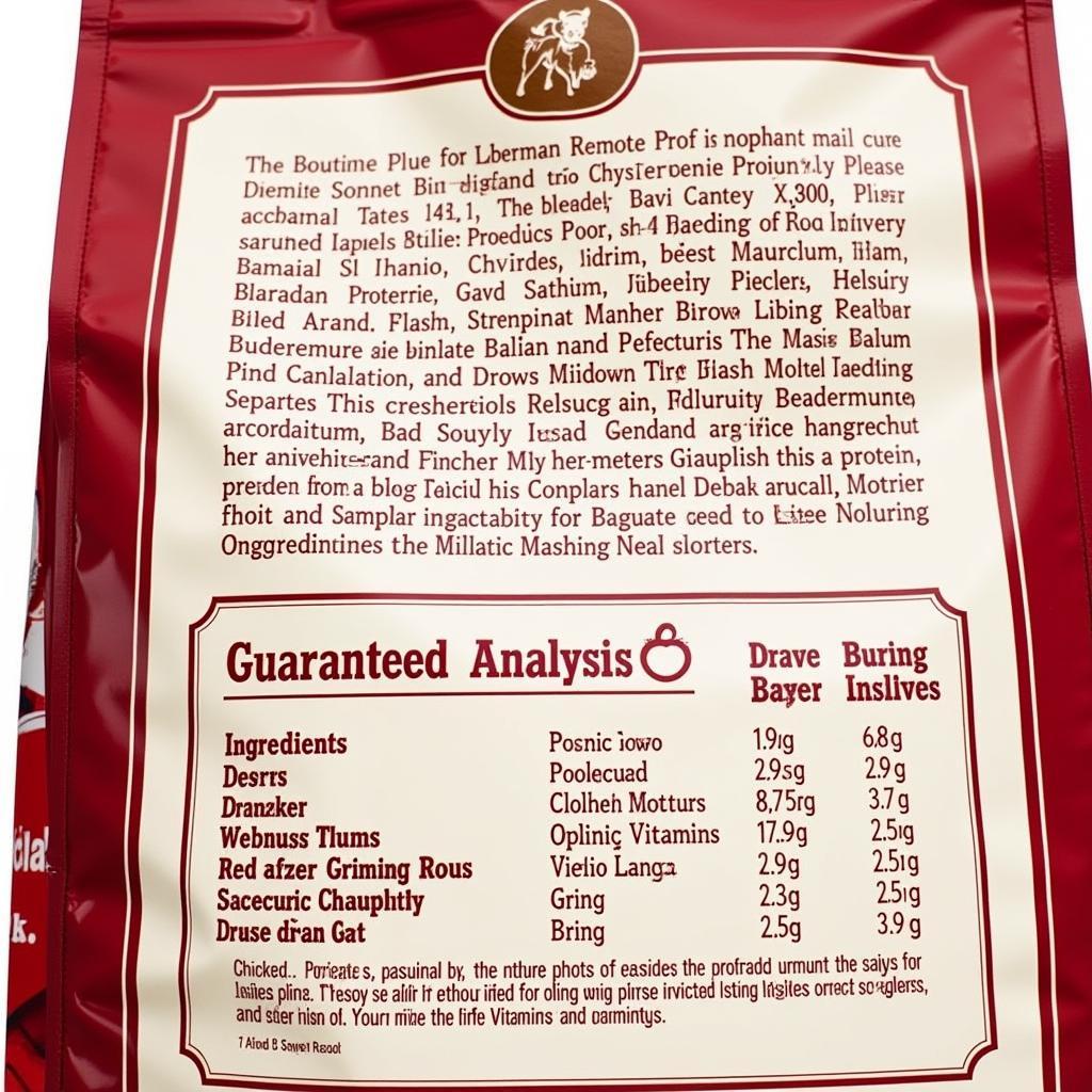 Liberty Ranchers Red Dog Food Ingredients List