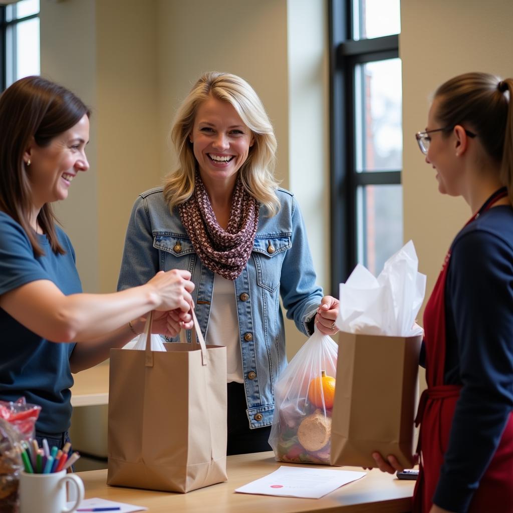 Volunteers at the Libertyville Food Pantry Assisting Families