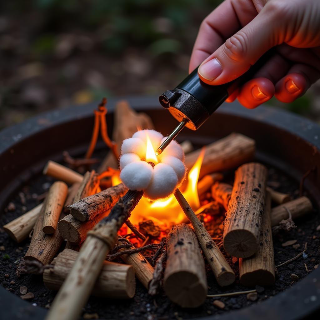 Lighting a Food Safe Fire Starter