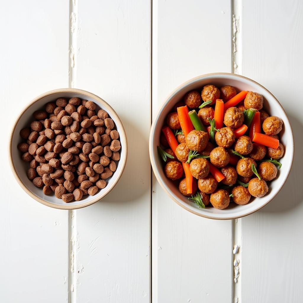 Lightly cooked dog food retains essential nutrients