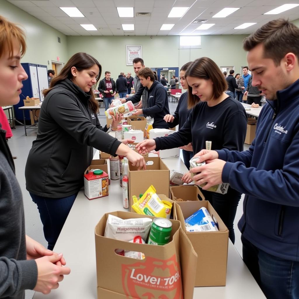 Food distribution at the Lima Ohio Food Bank