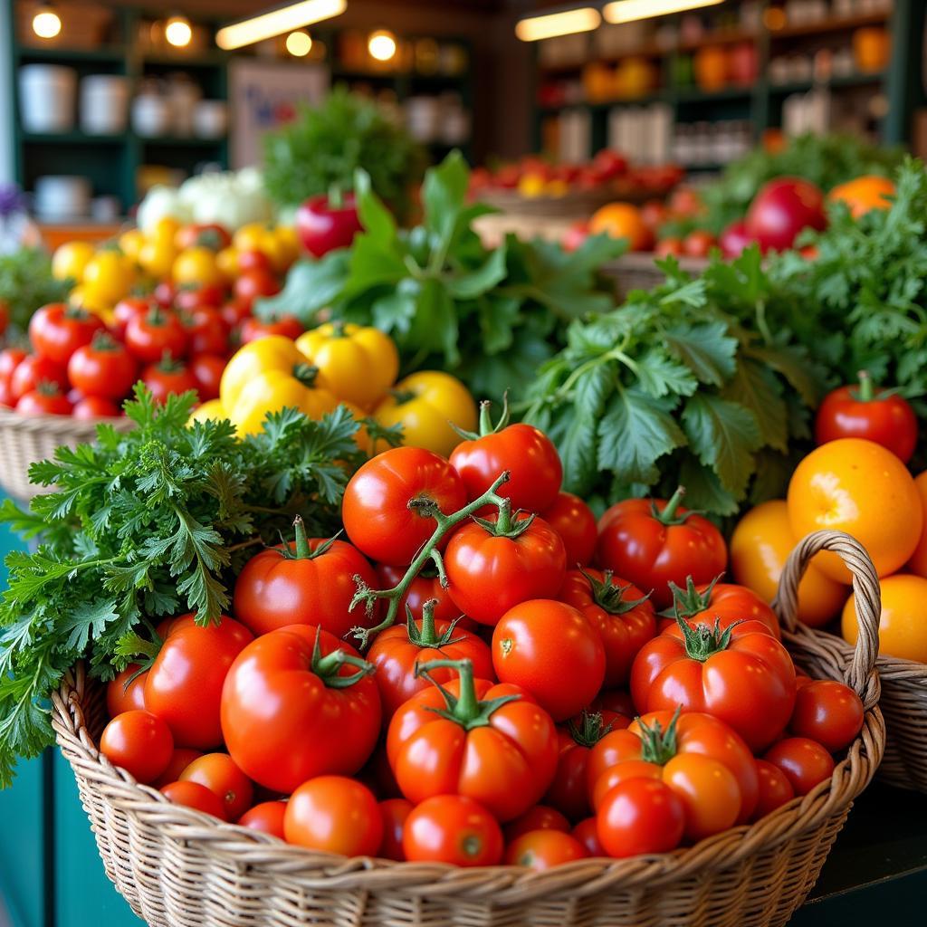 Fresh Local Produce Displayed in a Food Boutique