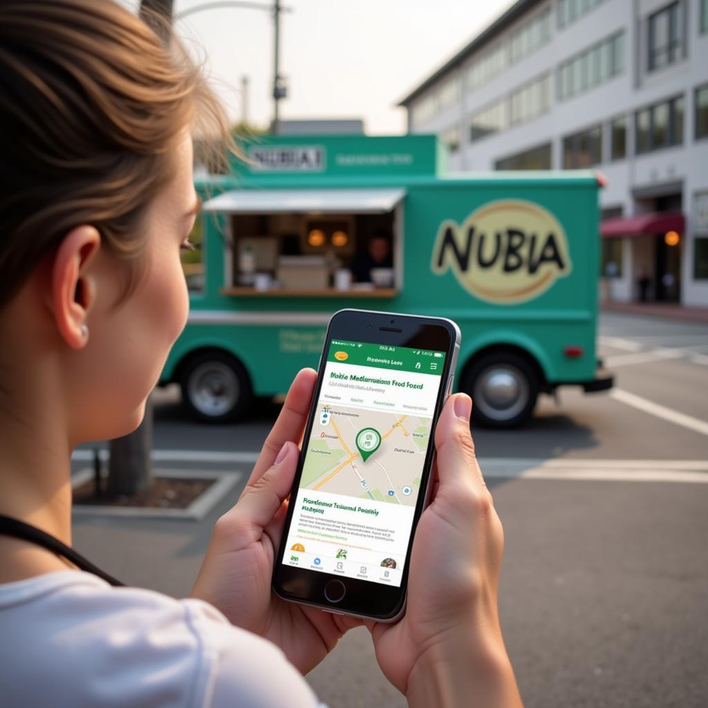 Using Mobile Apps to Find a Nubia Mediterranean Food Truck