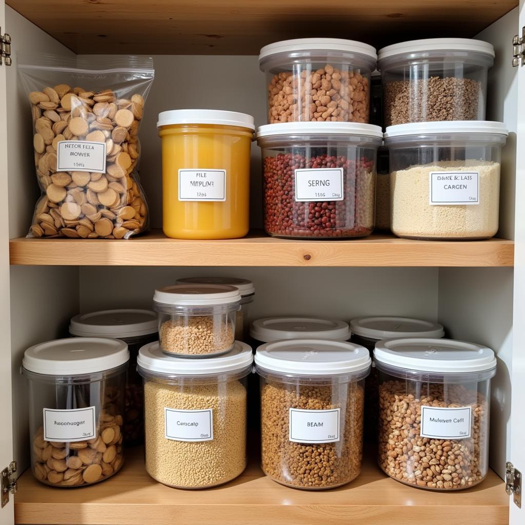 Organized Long-Term Food Storage Pantry