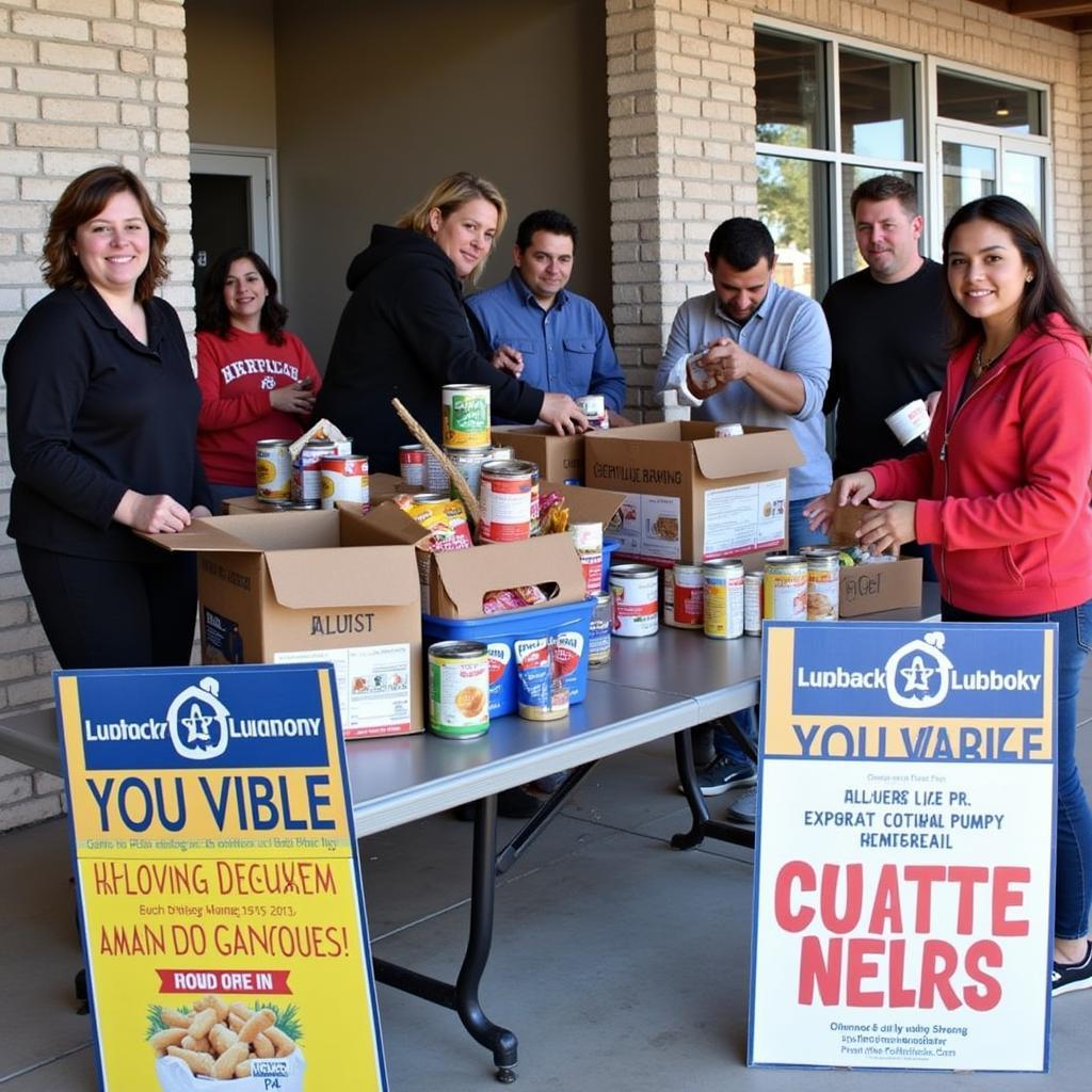 Food drive for a Lubbock food pantry