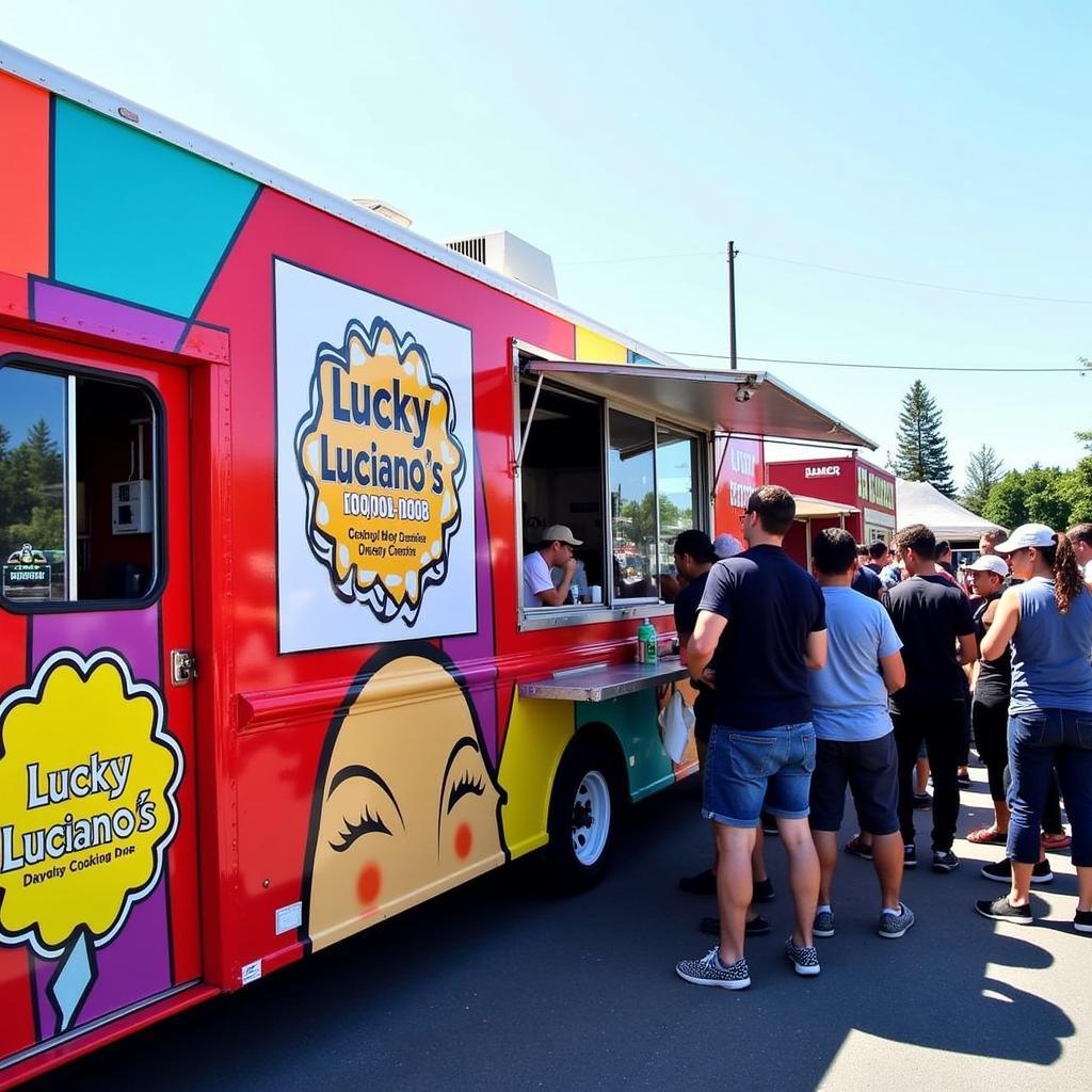 Lucky Luciano's Food Truck Exterior at a local food truck event