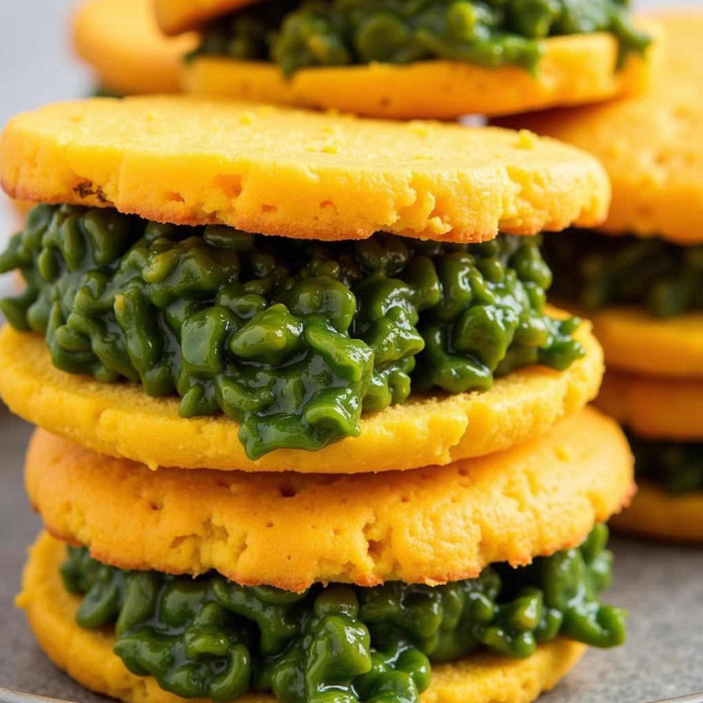 Lumbee Tribe Collard Sandwiches on Cornbread