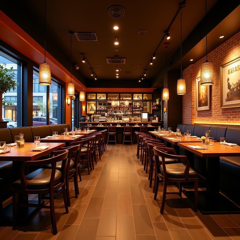 Modern Asian Restaurant Interior in Lynnfield