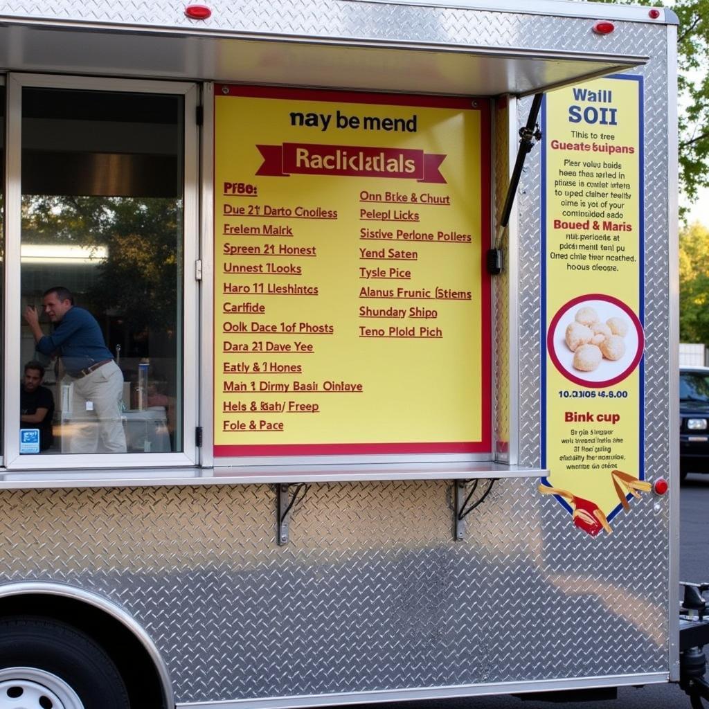 Mac's Food Truck Menu Board