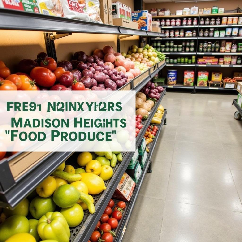 Fresh Produce Available at the Madison Heights Food Pantry