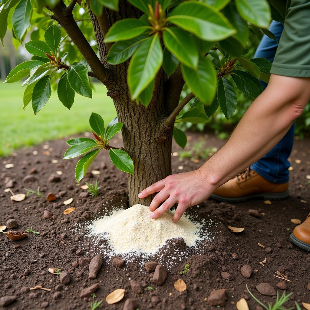 Fertilizing a Magnolia Tree for Optimal Growth