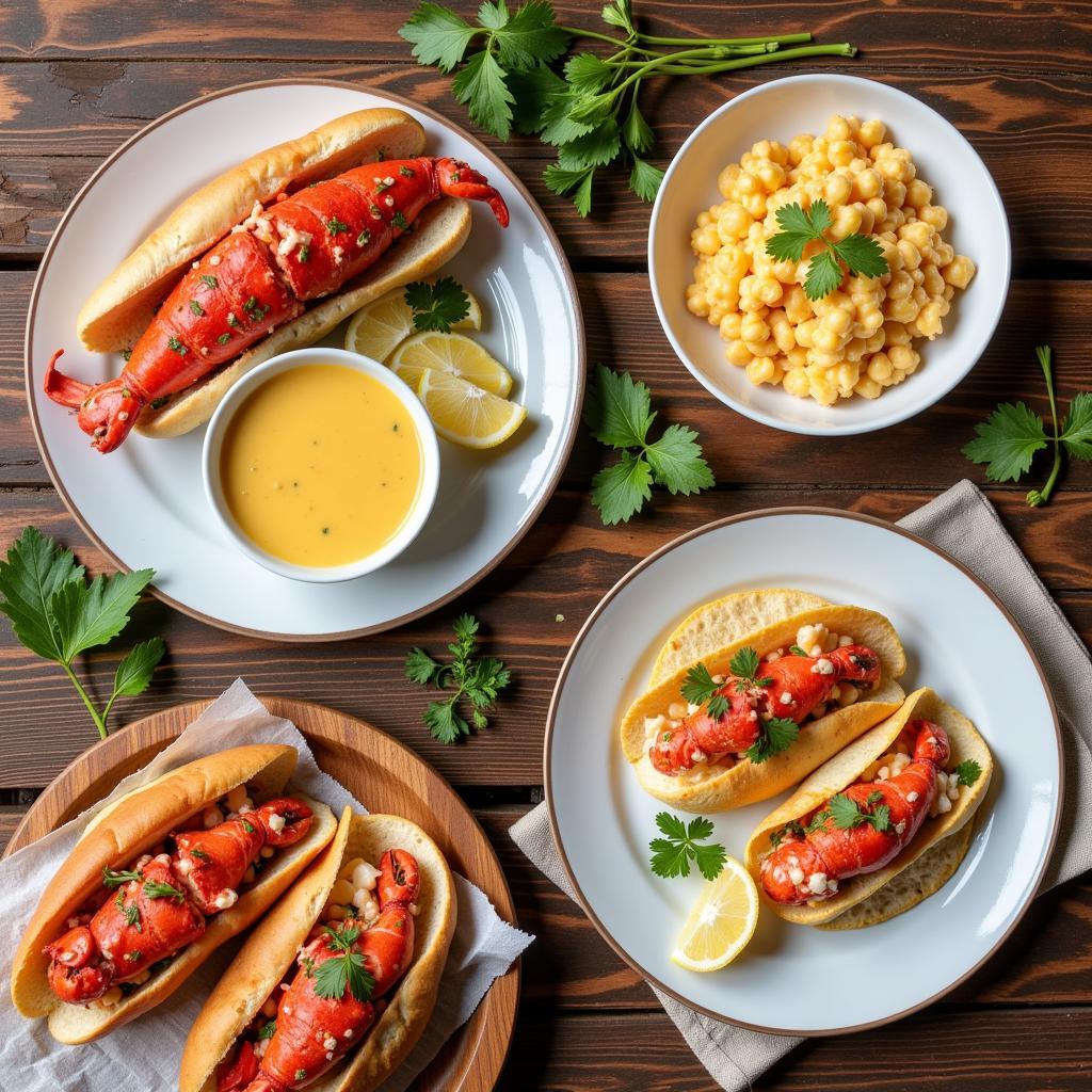 Variety of Lobster Dishes from a Food Truck