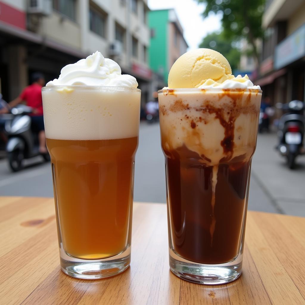 Malaysian Drinks - Teh Tarik and Milo Ais