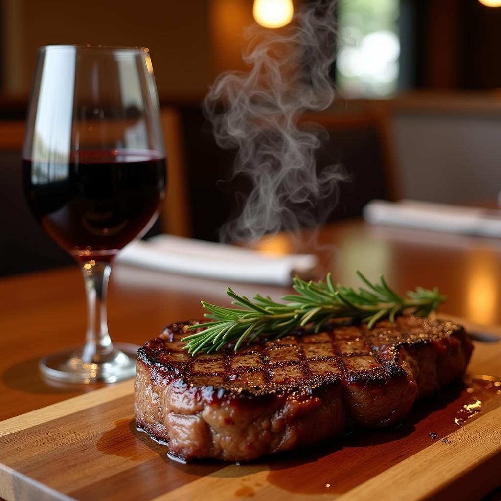 Malbec paired with grilled steak