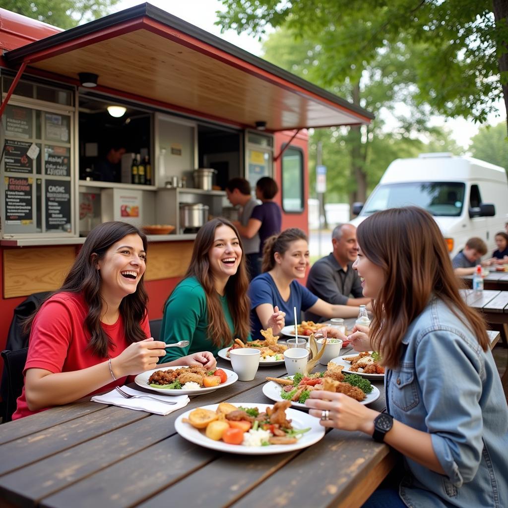 Mama Dukes Food Truck Customers