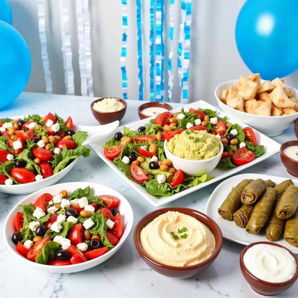 Mamma Mia Themed Greek Appetizers Spread