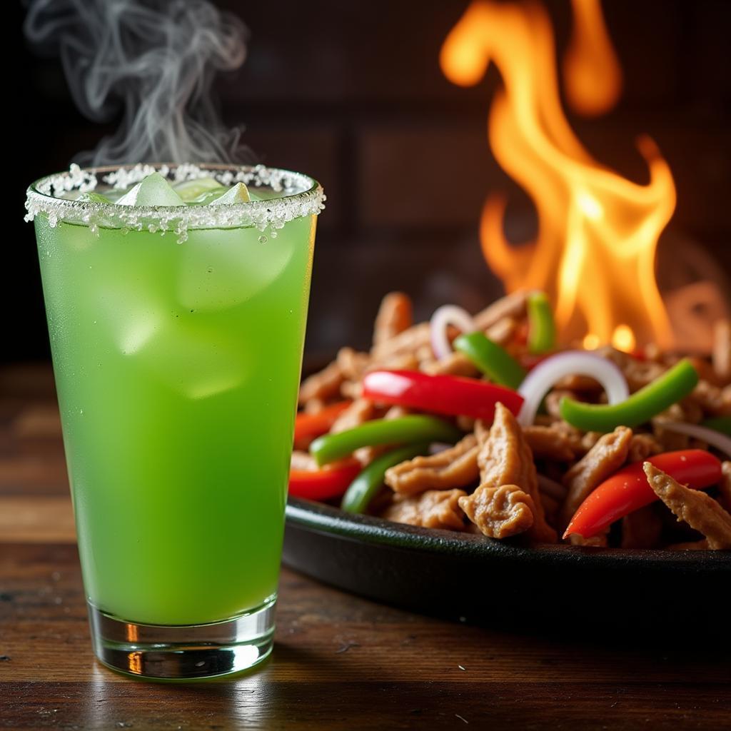 Margarita Paired with Sizzling Fajitas