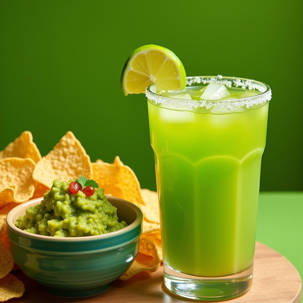 Margarita with Guacamole and Chips