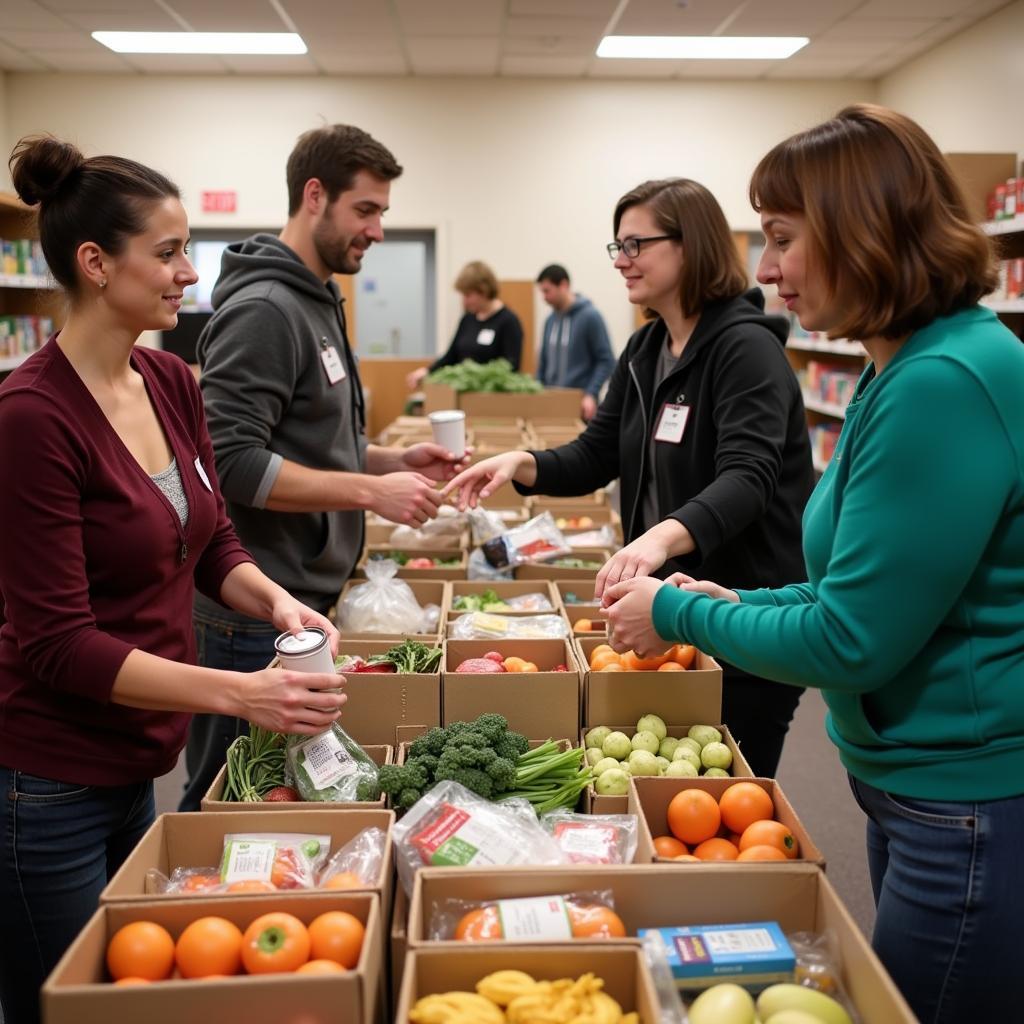 Marshfield Food Pantry Volunteers Helping Clients