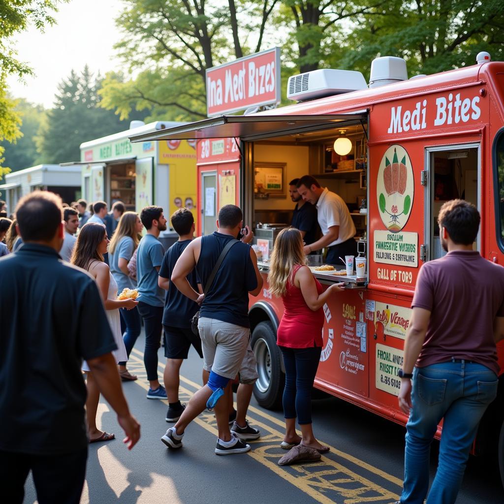 Medi Bites Food Truck Menu - Lively Atmosphere