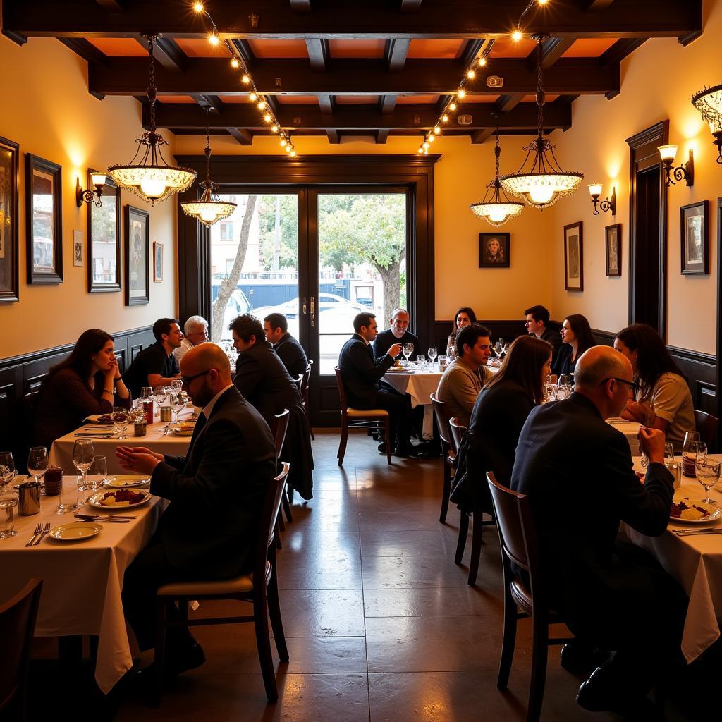 Dining at a Mendoza restaurant