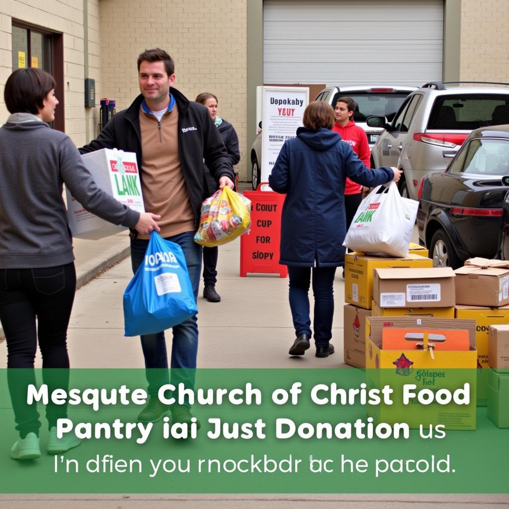 Community Donations at Mesquite Church of Christ Food Pantry