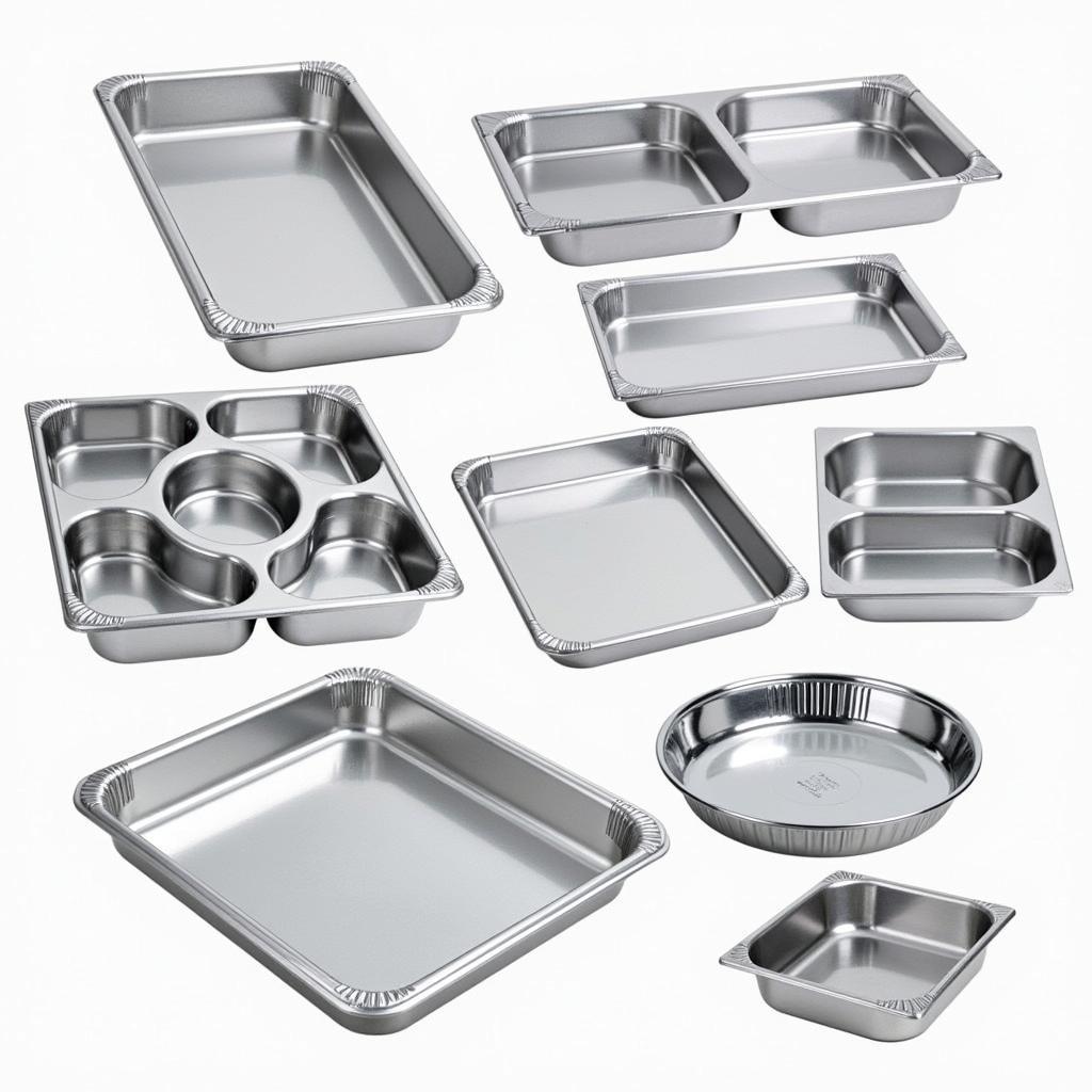 Variety of Metal Food Trays