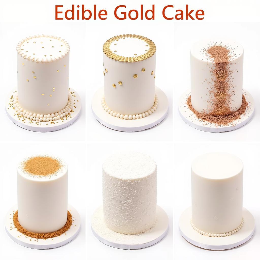 Intricate Metallic Cake Decorations