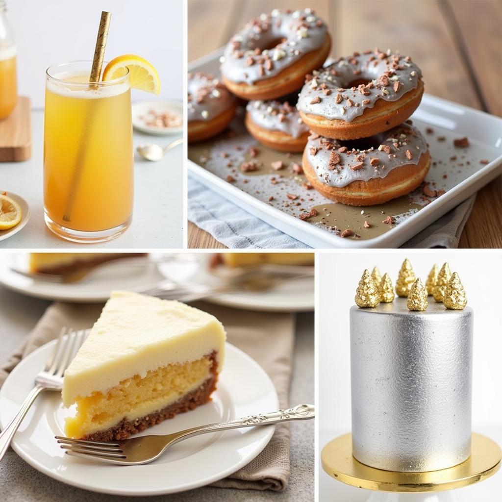 Dazzling Metallic Desserts and Drinks